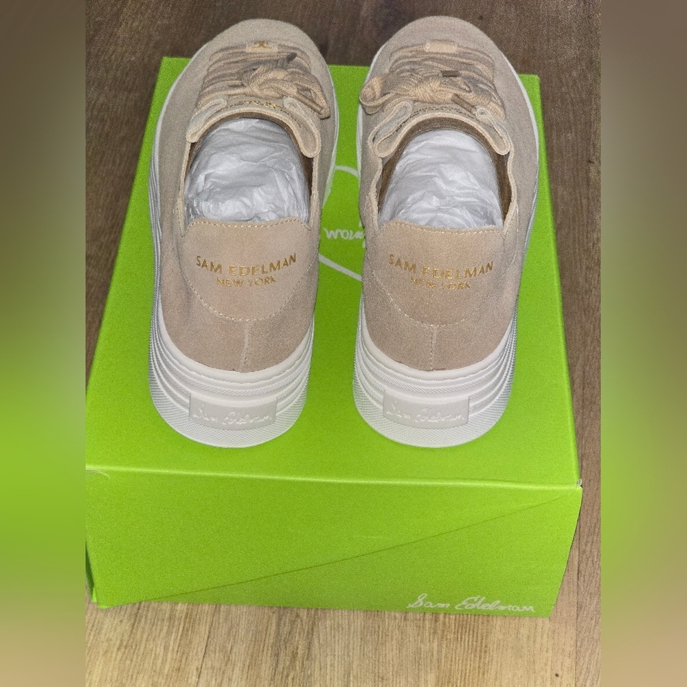 Sam Edelman Pippy Taupe Suede Platform Sneakers – 7.5M – NIB - Picture 10 of 13